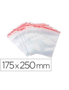 BOLSA PLASTICO AUTOCIERRE Q-CONNECT 175X250 MM PAQUETE DE 100 UNIDADES