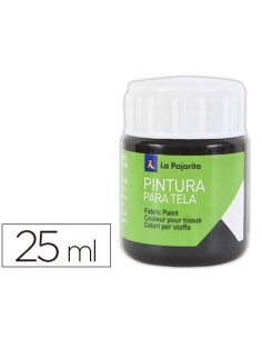 PINTURA PARA TELA LA PAJARITA NEGRO 25 ML
