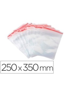 BOLSA PLASTICO AUTOCIERRE Q-CONNECT 250X350 MM PAQUETE DE 100 UNIDADES