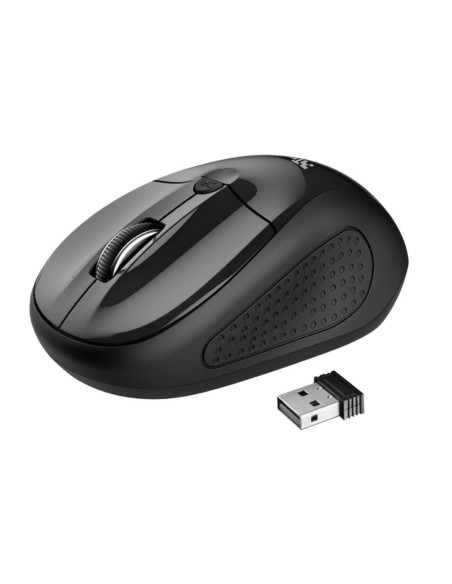 RATON TRUST PRIMO INALAMBRICO 1000/1600 DPI NANO RECEPTOR USB 2,4 GHZ COLOR NEGRO