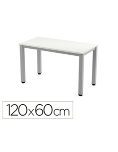 MESA DE OFICINA ROCADA EXECUTIVE 2000AD04 ALUMINIO/BLANCO 120X60 CM