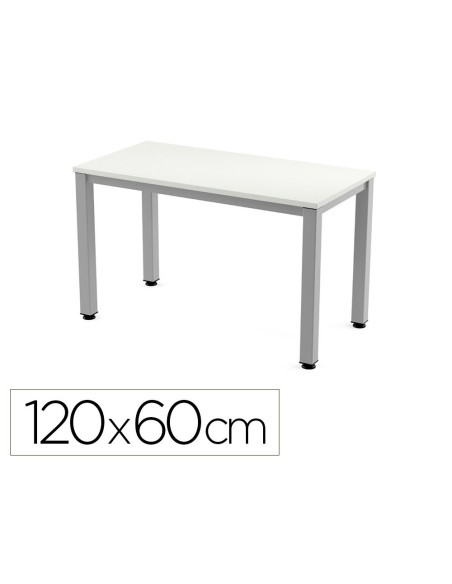 MESA DE OFICINA ROCADA EXECUTIVE 2000AD04 ALUMINIO/BLANCO 120X60 CM