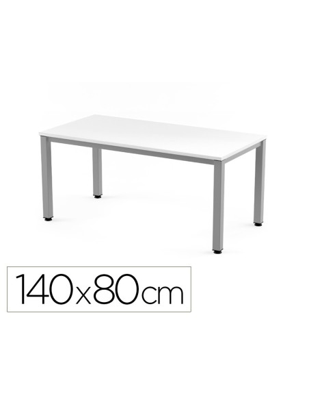 MESA DE OFICINA ROCADA EXECUTIVE 2001AD04 ALUMINIO/BLANCO 140X80 CM