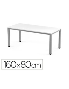 MESA DE OFICINA ROCADA EXECUTIVE 2002AD04 ALUMINIO/BLANCO 160X80 CM