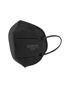 MASCARILLA FACIAL FFP2 AUTOFILTRANTE CERTIFICADO CE CON AJUSTE NASAL EMBOLSADA INDIVIDUALMENTE COLOR NEGRO