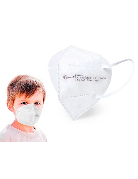 MASCARILLA INFANTIL FACIAL FFP2 AUTOFILTRANTE CON AJUSTE NASAL CERTIFICADO CE