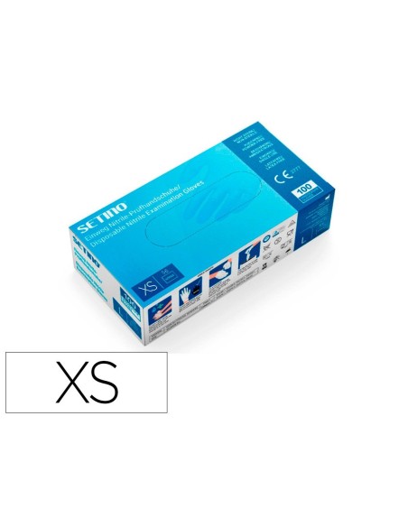 GUANTES DE NITRILO BESTSAFE TALLA XS CAJA DE 100 UNIDADES