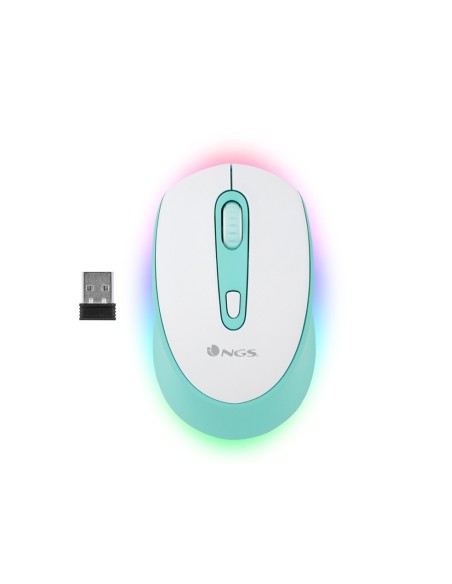 RATON NGS SMOG OPTICO 1000/1600/2400 DPI INALAMBRICO 3 BOTONES RECEPTOR USB 2,4 GHZ LUCES