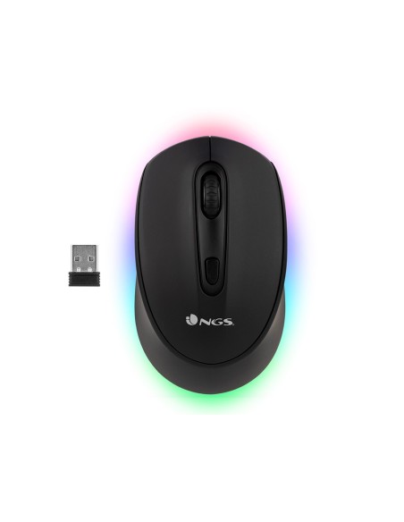 RATON NGS SMOG OPTICO 1000/1600/2400 DPI INALAMBRICO 3 BOTONES RECEPTOR USB 2,4 GHZ 15 MODOS