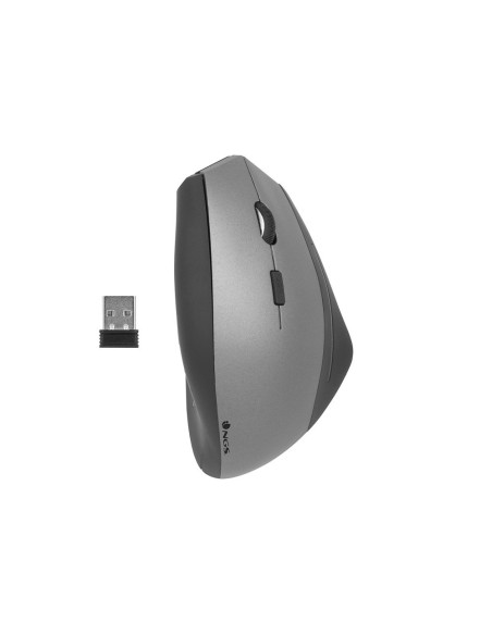 RATON NGS EVO ZEN OPTICO ERGONOMICO 800/1200/1600 DPI INALAMBRICO 5 BOTONES RECEPTOR USB 2,4 GHZ COLOR