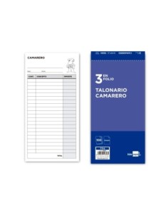 TALONARIO LIDERPAPEL CAMARERO 3/F. ORIGINAL T114