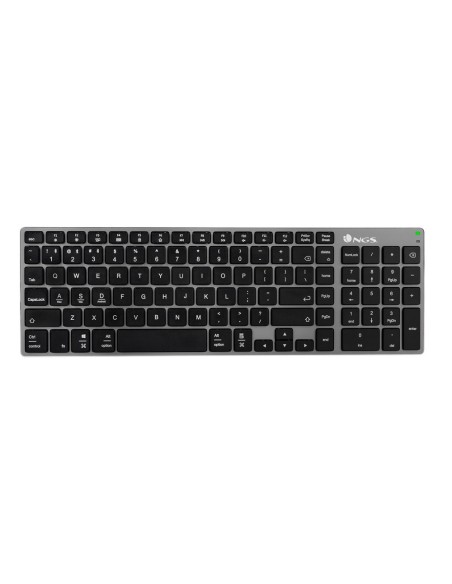 TECLADO NGS FORTUNE MULTIMODE INALAMBRICO 12 TECLAS MULTIMEDIA COLOR ALUMINIO 364X116X14 MM