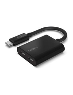 ADAPTADOR BELKIN F7U081BTBLK USB-C DE AUDIO Y CARGA COLOR NEGRO