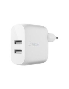 CARGADOR DOMESTICO BELKIN WCB002VFWH DOBLE USB-A BOOST CHARGE 12WX2 COLOR BLANCO