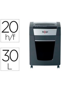 DESTRUCTORA DE DOCUMENTOS REXEL MOMENTUM EXTRA P420+ CAPACIDAD CORTE 20 H P4 DESTRUYE GRAPAS CLIPS CD Y