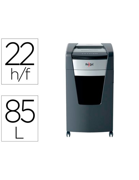 DESTRUCTORA DE DOCUMENTOS REXEL MOMENTUM EXTRA XP422+ CAPACIDAD CORTE 22 H P4 DESTRUYE GRAPAS CLIPS CD Y