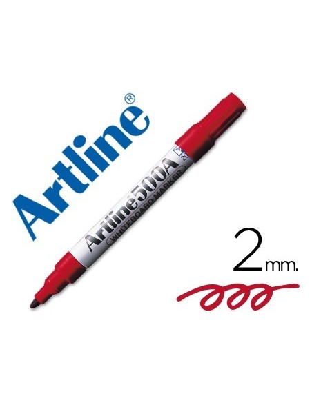 ROTULADOR ARTLINE PIZARRA EK-500 ROJO PUNTA REDONDA 2 MM RECARGABLE