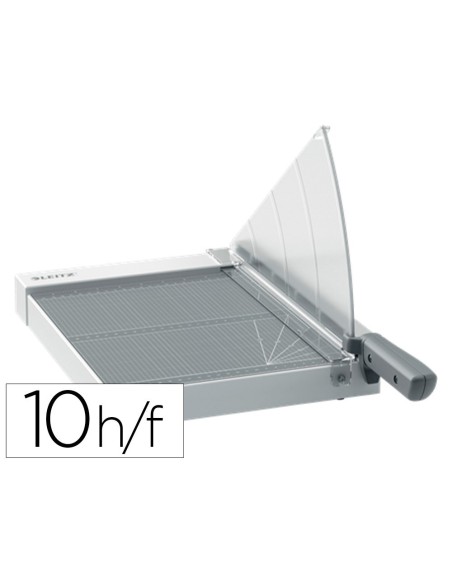 GUILLOTINA DE PALANCA LEITZ PRECISION HOME OFFICE A4 BASE PLASTICO LONGITUD CORTE 380 MM CAPACIDAD DE CORTE 10 HOJAS