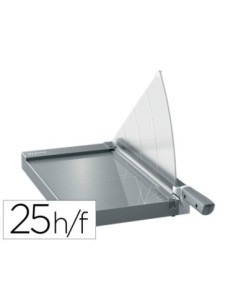 GUILLOTINA DE PALANCA LEITZ PRECISION OFFICE PRO A4+ BASE CRISTAL LONGITUD CORTE 381 MM CAPACIDAD DE CORTE 25 HOJAS