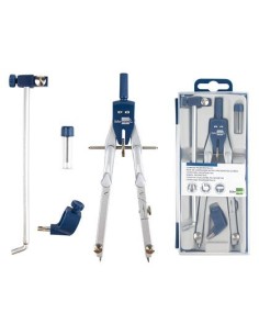 COMPAS LIDERPAPEL MICROMETRICO CON BIGOTERA RAPIDA ADAPTADOR Y ALARGADERA