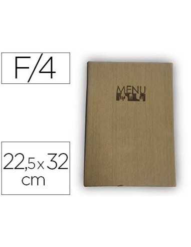 PORTA MENUS LIDERPAPEL PU CON 4 FUNDAS 22,5 X 32 CM