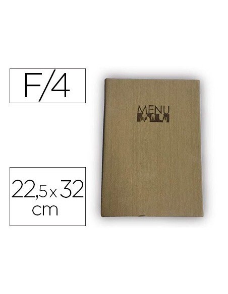 PORTA MENUS LIDERPAPEL PU CON 4 FUNDAS 22,5 X 32 CM