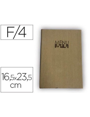 PORTA MENUS LIDERPAPEL PU CON 4 FUNDAS 16,5 X 23,5 CM