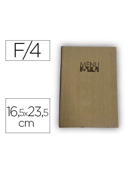 PORTA MENUS LIDERPAPEL PU CON 4 FUNDAS 16,5 X 23,5 CM