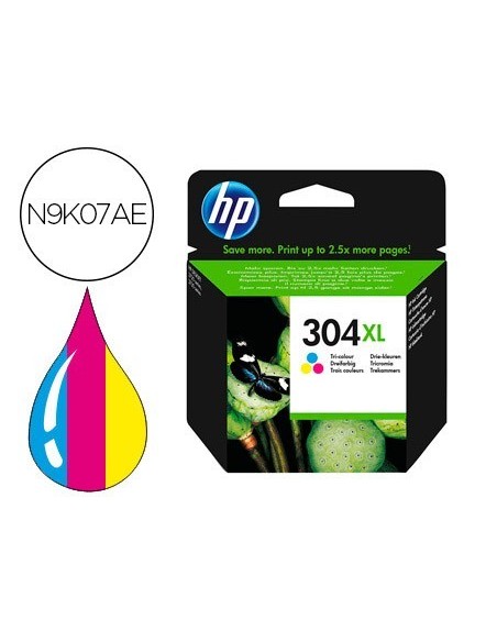 INK-JET HP 304XL DESKJET 3000 / 3720 / 3730 TRICOLOR 300 PAGINAS