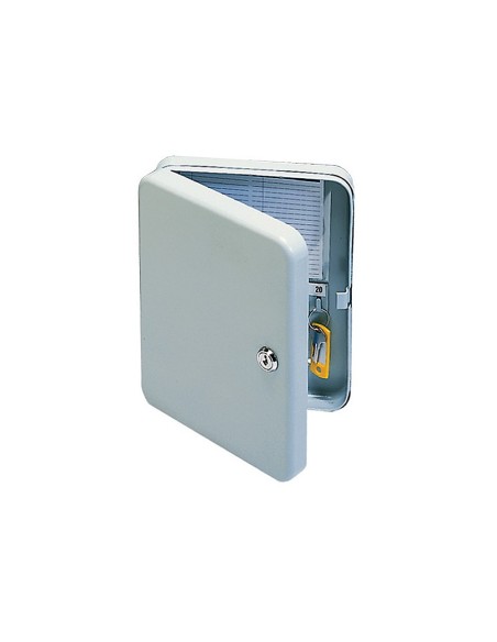 ARMARIO METALICO PORTALLAVES Q-CONNECT CHAPA DE ACERO 20 LLAVES CERRADURA DE SEGURIDAD 200X160X60 MM