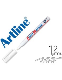 ROTULADOR ARTLINE MARCADOR PERMANENTE EK-440 XF BLANCO PUNTA REDONDA 1.2 MM METAL CAUCHO Y PLASTICO