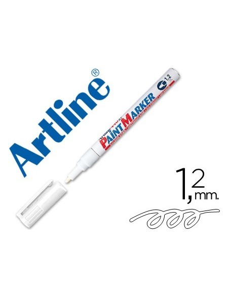 ROTULADOR ARTLINE MARCADOR PERMANENTE EK-440 XF BLANCO PUNTA REDONDA 1.2 MM METAL CAUCHO Y PLASTICO