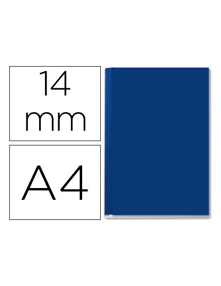 TAPA DE ENCUADERNACION CHANNEL RIGIDA 35577 AZUL LOMO C CPACIDAD 106/140 HOJAS