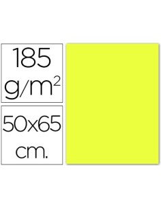 CARTULINA GUARRO AMARILLO LIMON 50X65 CM 185 GR