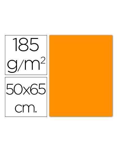 CARTULINA GUARRO NARANJA -50X65 CM -185 GR
