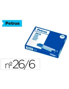GRAPAS PETRUS N. 26/6 GALVANIZADA CAJA DE 1000 UNIDADES