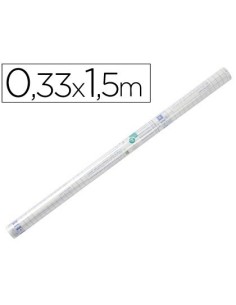 ROLLO PLASTICO ADHESIVO LIDERPAPEL 0.33X1.50 50 MC -FORRALIBROS REMOVIBLE