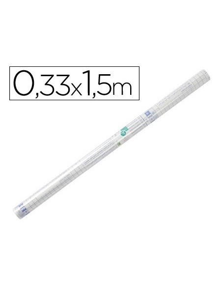 ROLLO PLASTICO ADHESIVO LIDERPAPEL 0.33X1.50 50 MC -FORRALIBROS REMOVIBLE