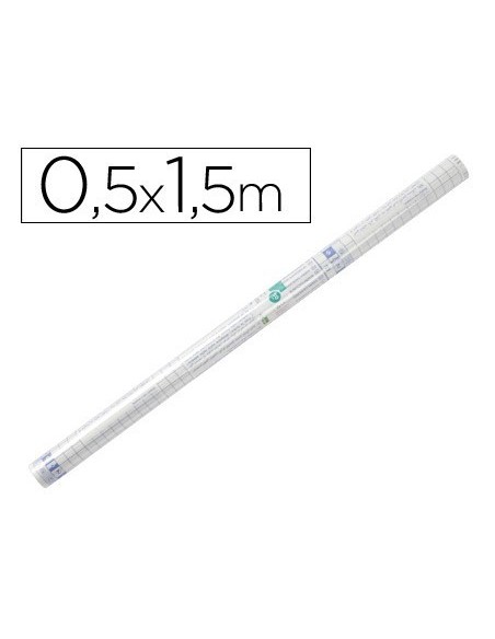 ROLLO PLASTICO ADHESIVO LIDERPAPEL 0.50X1.50 50 MC -FORRALIBROS REMOVIBLE
