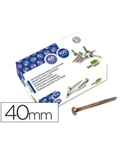 ENCUADERNADORES LIDERPAPEL NIQUELADOS N.8 40 MM CAJA DE 100 UNIDADES
