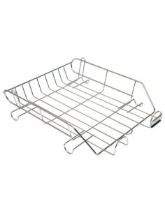 BANDEJA SOBREMESA METALICA Q-CONNECT CROMADA 370X275 MM