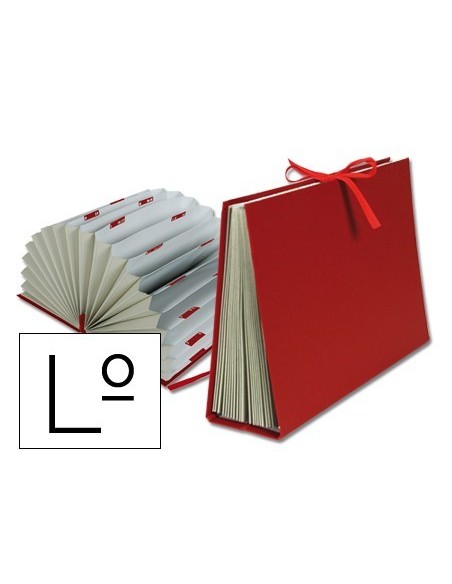 CARPETA FUELLE LIDERPAPEL LETRAS CARTON FORRADO BURDEOS