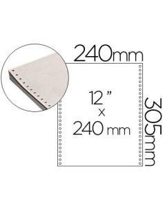 PAPEL CONTINUO 240X12 BLANCO CAJA DE 2500 HOJAS