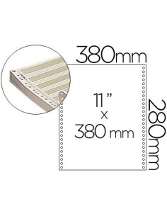 PAPEL CONTINUO 380X11 PAUTADO CAJA DE 2500 HOJAS