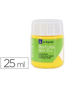 PINTURA PARA TELA LA PAJARITA AMARILLO REAL 25 ML