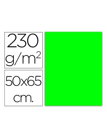CARTULINA FLUORESCENTE VERDE 50X65 CM
