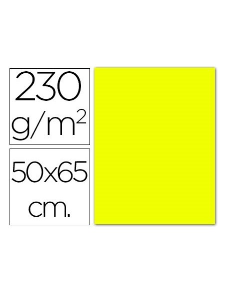 CARTULINA FLUORESCENTE AMARILLA 50X65 CM