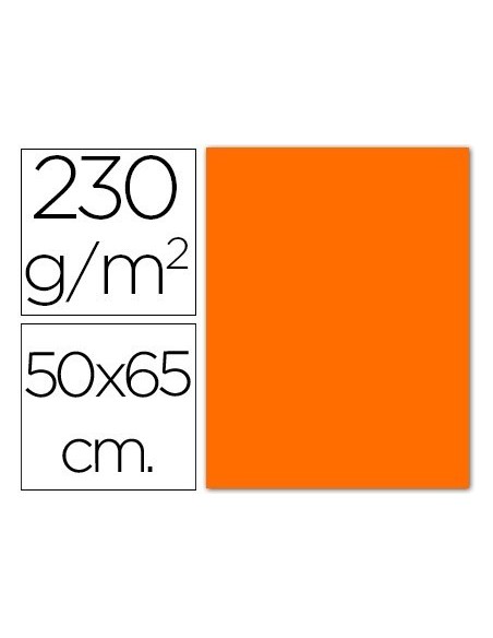 CARTULINA FLUORESCENTE NARANJA 50X65 CM