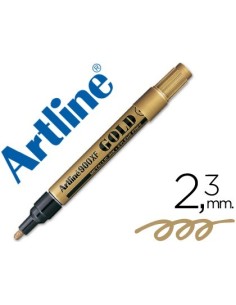 ROTULADOR ARTLINE MARCADOR PERMANENTE TINTA METALICA EK-900 ORO PUNTA REDONDA 2.3 MM