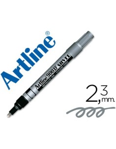 ROTULADOR ARTLINE MARCADOR PERMANENTE TINTA METALICA EK-900 PLATA PUNTA REDONDA 2.3 MM